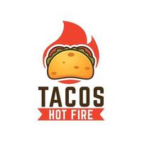 Hot Tacos-Logo-Vektor-Illustration vektor