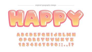 bubbla orange tecknad komiker typografi vektor