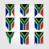 Sydafrika flagga i olika former