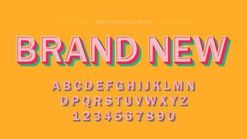 Retro Farbart-mutige Versalien-Typografie vektor