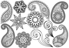 Paisley Vector Pack Two