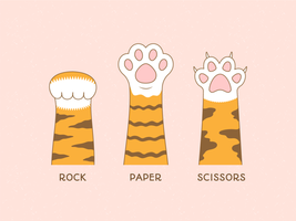 Paw Sign Of Rock Paper Scissors Spiel vektor