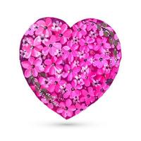 Alla hjärtans dagskort med färgglad blommahjärtabakgrund vektor