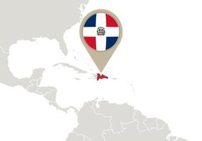 dominikanska republiken på världskartan vektor