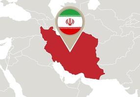 Iran auf Weltkarte vektor