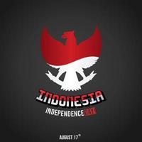 glückliche indonesische unabhängigkeitstag-vektorillustration. geeignet für grußkartenposter und banner. vektor