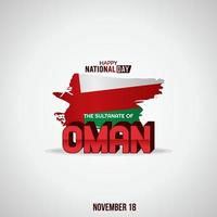 Oman-Nationalfeiertag-Vektor-Illustration. geeignet für grußkartenposter und banner.