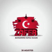 zafer bayrami tag vektorillustration. geeignet für grußkartenposter und banner vektor