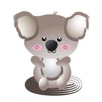 Karikatur eines Koalas. Tier Kawaii-Vektor vektor