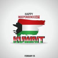 kuwait självständighetsdagen vektorillustration. lämplig för gratulationskort affisch och banderoll. vektor