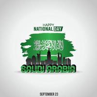 saudi-arabien nationalfeiertag vektorillustration. geeignet für Grußkarten, Poster und Banner. vektor