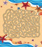 Summer Beach Labyrinth Puzzle-Spiel vektor