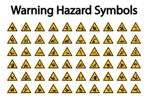 Dreieckige Warnung Hazard Sign Set vektor