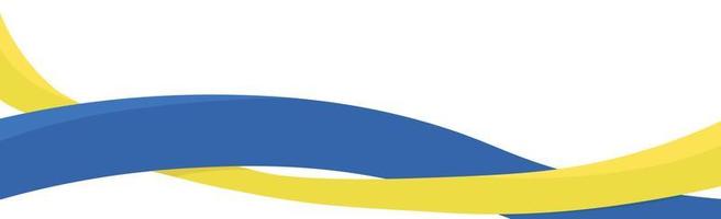 abstrakt panoramautsikt vit bakgrund blå orange linje flagga Ukraina - vektor
