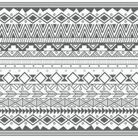 Aztekisches Stammes- Muster in den Linien vektor
