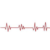 Herzschlaglinie. Pulsspur. Ekg und Cardio-Symbol. gesundes und medizinisches konzept handgezeichnete gekritzelillustration vektor