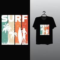 Surf-T-Shirt-Design. vektor