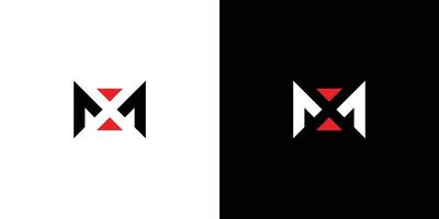 modern och unik logotypdesign för bokstaven mx initialer vektor