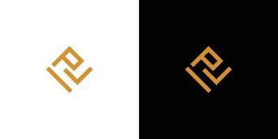 modernes und elegantes buchstaben-pw-initialen-logo-design vektor