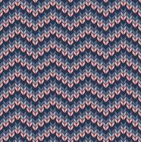 kleiner gestrickter Fischgrat im Chevron-Zickzack nahtloser Musterhintergrund. ethnisches modernes blau-rosa Farbdesign. Verwendung für Stoffe, Textilien, Innendekorationselemente, Polster. vektor