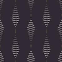 Luxus ethnische kleine Linien in Fischgrätenform nahtloses Muster auf schwarzem Hintergrund. Verwendung für Stoffe, Textilien, Innendekorationselemente, Polster, Verpackungen. vektor