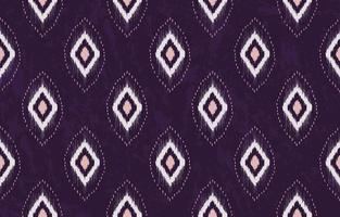 ikat geometrische form nahtloses muster mit lila texturhintergrund. verwendung für stoff, textil, dekorationselemente. vektor