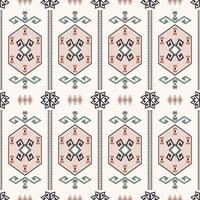 gebürtiger aztekischer geometrischer sechseckformnahtloser musterhintergrund. Ethno-Marokko-Beige-Farbdesign. Verwendung für Stoffe, Textilien, Innendekorationselemente, Polster, Verpackungen. vektor