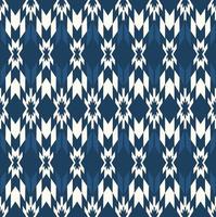 Nahtloser Hintergrund der geometrischen Form des gebürtigen aztekischen Sparrens. ethnisches Stammes- blau-weißes cremefarbenes Musterdesign. Verwendung für Stoffe, Textilien, Innendekorationselemente, Polster, Verpackungen. vektor