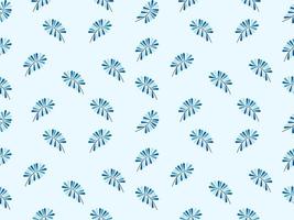 blomma seriefigur seamless mönster på blå background.pixel stil vektor