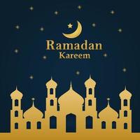 ramadan kareem-vektorillustration. elegante ramadan-grüße mit moscheendesign vektor
