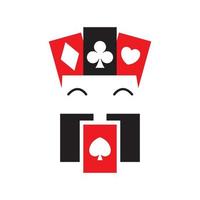 pokerman casino spielkarten spielen logo vektor symbol illustration design