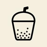 trinken Bubble Cup Logo Vintage Vektor Symbol Symbol illutration Design