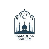 ramadan kareem eid al fitr islam muslimische moschee logo vektor symbol symbol illustration design