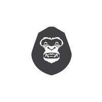 Kopf Gorilla Maskottchen Logo Symbol Vektor Illustration Design