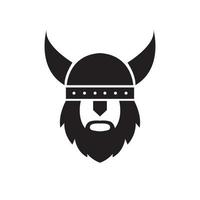 viking huvud logotyp vektor ikon symbol illustration modern design