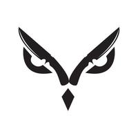 uggla natt fågel modern logotyp vektor symboler ikon illustration minimalis design