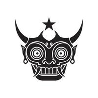 traditionelle Maskenkultur Indonesien Logo Design, Vektorgrafik Symbol Symbol Illustration kreative Idee vektor