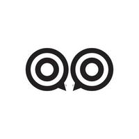 cirkel geometriska ögon uggla fågel logotyp design, vektorgrafisk symbol ikon illustration kreativ idé vektor