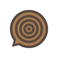 trä med talk chat logotyp design, vektor grafisk symbol ikon illustration kreativ idé