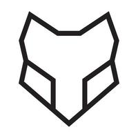 modern minimalistisk head line fox logotyp design, vektor grafisk symbol ikon illustration kreativ idé