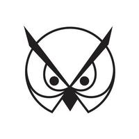 Linie geometrische Kopf Eule Logo Design, Vektorgrafik Symbol Symbol Illustration kreative Idee vektor