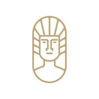 Kopf König Ägypten Legende Logo Design, Vektorgrafik Symbol Symbol Illustration kreative Idee vektor