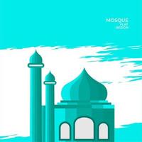 grafikdesign flaches design moschee elegant islamisch modern vektor