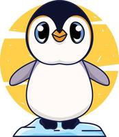 pingvin maskot logotyp vektor