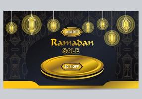 islamisk ramadan försäljning bakgrund landskap lämplig för reklam branding premium vektor