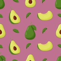 süße Avocado Musterdesign. flache vektorillustration. vektor