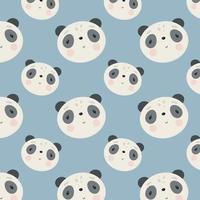 Vektor Musterdesign mit niedlichen Panda. für Grußkarten, Poster, Banner, Kinderbücher, Bedrucken der Packung, Bedrucken von Kleidung, Tapeten.