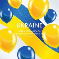 Karte mit Hintergrund des ukrainischen Flaggenkonzepts vektor