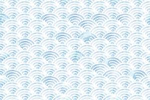 Aquarell blaue Welle Musterdesign Hintergrund vektor