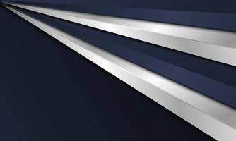 abstrakt mörk marin triangel och silver metallisk bakgrund. vektor illustration.